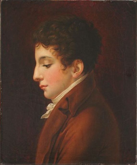 Portrait of Dr Trioson's Son, vintage artwork by Anne-Louis Girodet de Roussy-Trioson, 12x8" (A4) Poster