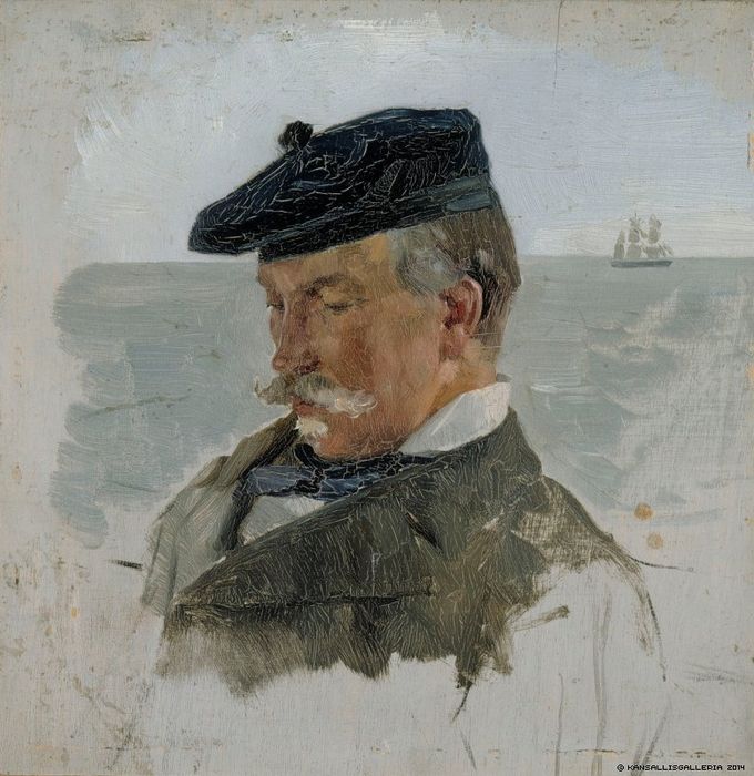 Portrait of Adolf von Becker, the Painter by Albert Edelfelt,A3(16x12")Poster