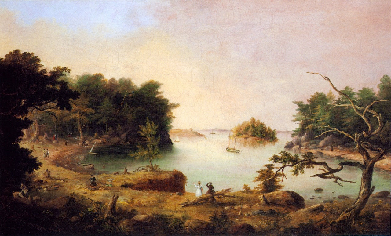 Diamond Cove on Hog Island, Casco Bay, vintage artwork by Charles Codman, A3 (16x12") Poster Print