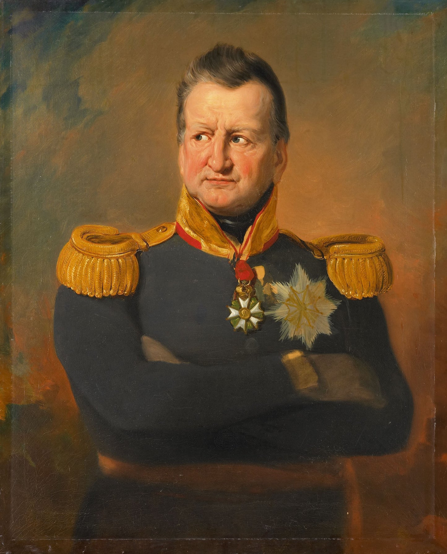 David Hendrik Baron Chasse (1765-1849). Luitenant-generaal, vintage artwork by Jan Willem Pieneman, 12x8" (A4) Poster