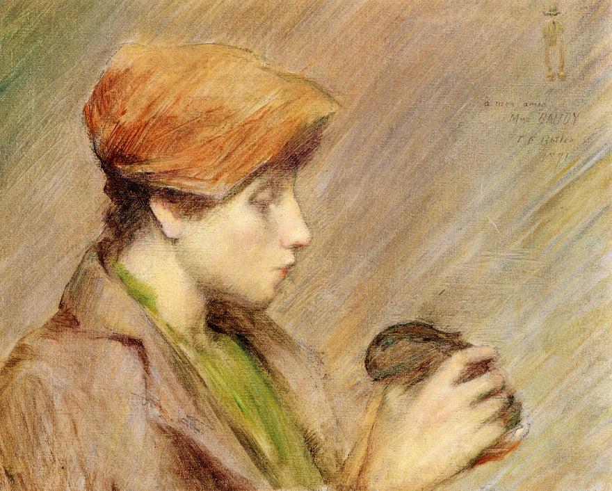 Suzanne (Hoschede) au Lapin by Theodore Earl Butler,A3(16x12")Poster
