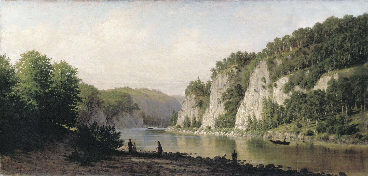 Rocks on the Chusovaya River, vintage artwork by Piotr Petrovitsch Vereshchagin, 12x8" (A4) Poster