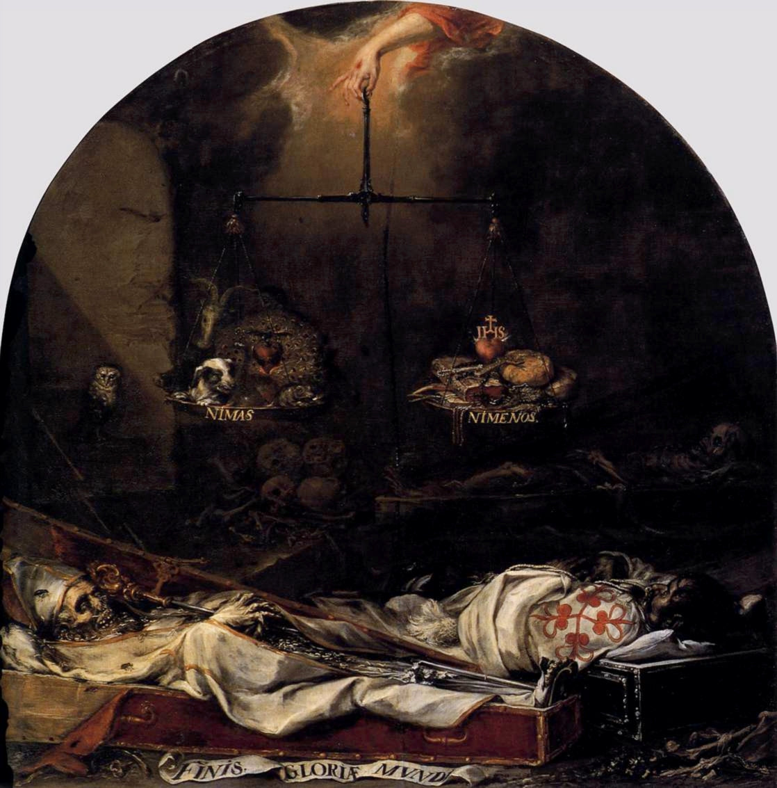 Finis Gloria Mundi, vintage artwork by Juan de Valdes Leal, 12x8" (A4) Poster