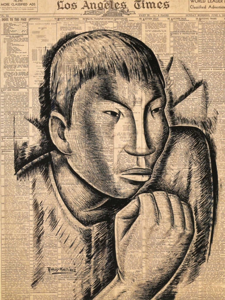 El Defensor, vintage artwork by Alfredo Ramos Martinez, 12x8" (A4) Poster