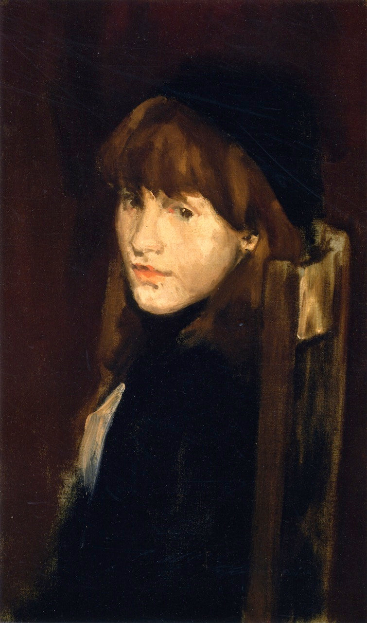 Brown and Gold: Lillie "In Our Alley!,", vintage artwork by James Abbott McNeill Whistler, 12x8" (A4) Poster