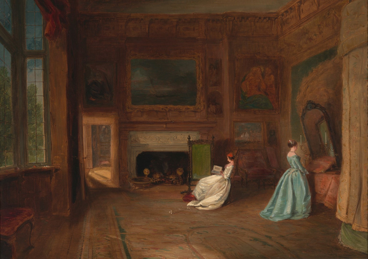 The Lady Betty Germain Bedroom at Knole, Kent, vintage artwork by James Holland, A3 (16x12") Poster Print