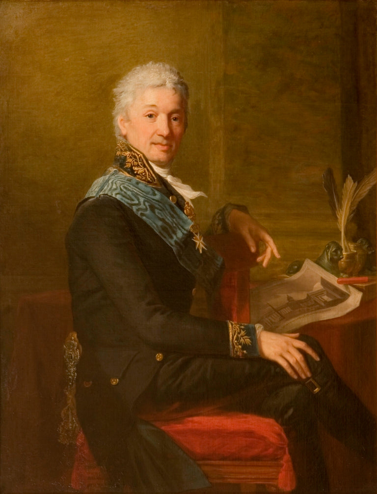 Portrait of Count Alexander Stroganoff, the President of the Academy of Arts, vintage artwork by Jean Laurent Mosnier, 12x8" (A4) Poster
