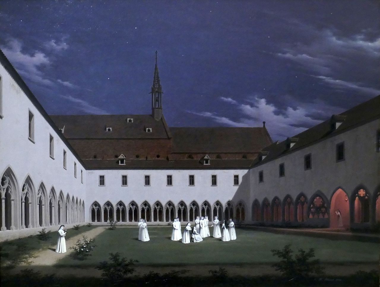 Couvent des Unterlinden, vintage artwork by Henry Lebert, A3 (16x12") Poster Print