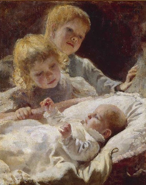 Three Brothers, vintage artwork by Wilhelm Balmer, 12x8" (A4) Poster