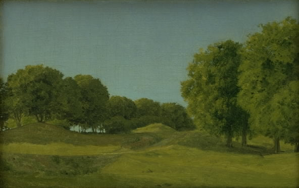 Study from the Deerpark near Copenhagen, vintage artwork by Christoffer Wilhelm Eckersberg, 12x8" (A4) Poster