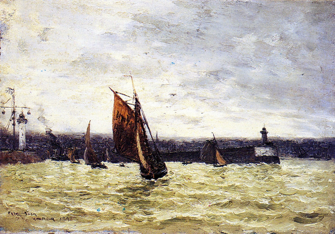 Honfleur, vintage artwork by Frank Myers Boggs, 12x8" (A4) Poster