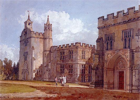 The Bishop's Palace, Salisbury, vintage artwork by Joseph Mallord William Turner, 12x8" (A4) Poster