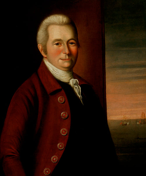 Captain John Barry, vintage artwork by Attributed to Matthew Pratt, 12x8" (A4) Poster