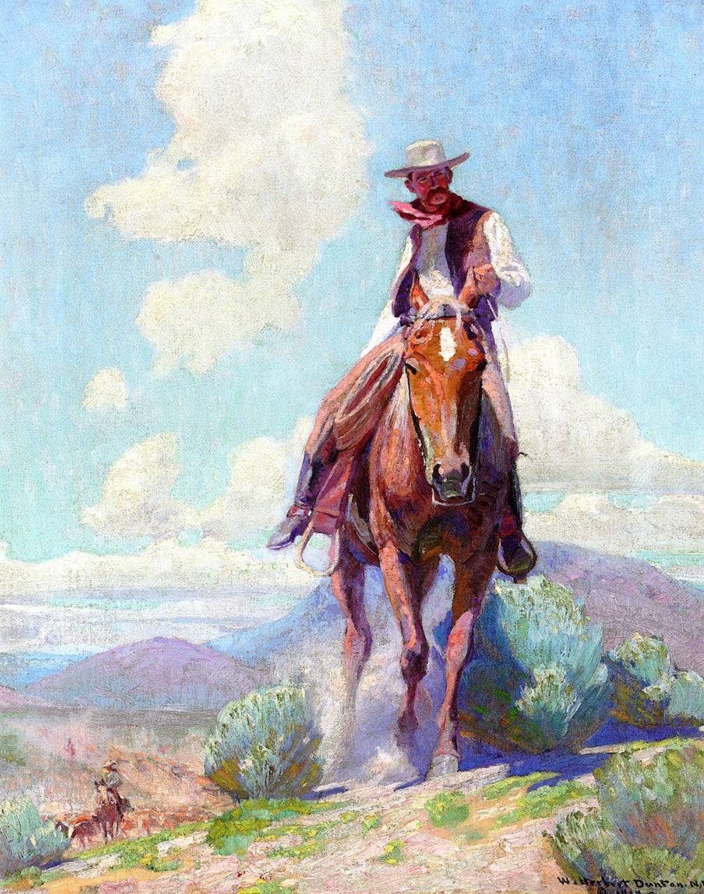 The Trail Foreman, vintage artwork by William Herbert Dunton, 12x8" (A4) Poster