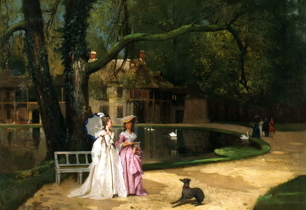The Promenade, vintage artwork by Joseph Caraud, A3 (16x12") Poster Print