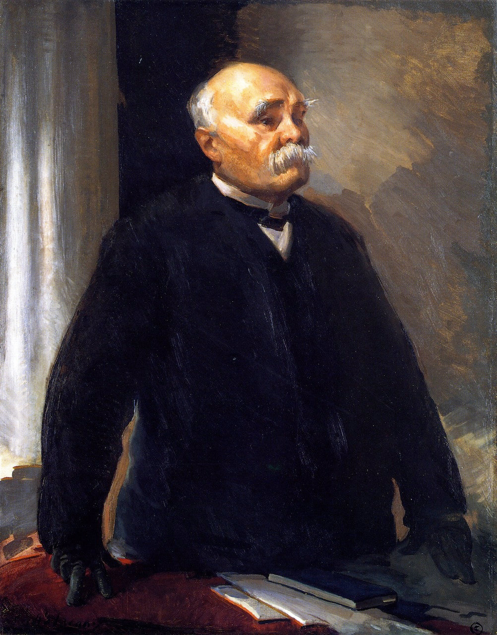 Georges Clemenceau, vintage artwork by Cecilia Beaux, 12x8" (A4) Poster
