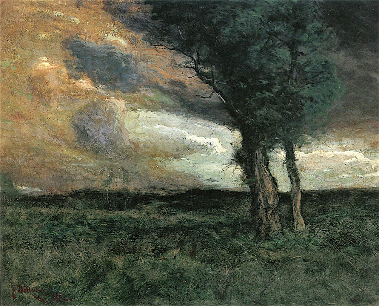 Evening after Rain, vintage artwork by Franklin de Haven, 12x8" (A4) Poster