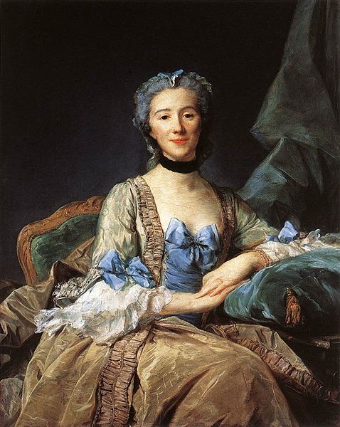 Madame de Sorquainville, vintage artwork by Jean-Baptiste Perronneau, 12x8" (A4) Poster