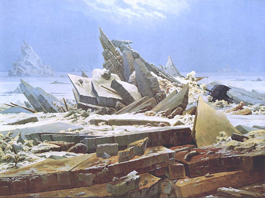 Sea of Ice, vintage artwork by Caspar David Friedrich, 12x8" (A4) Poster