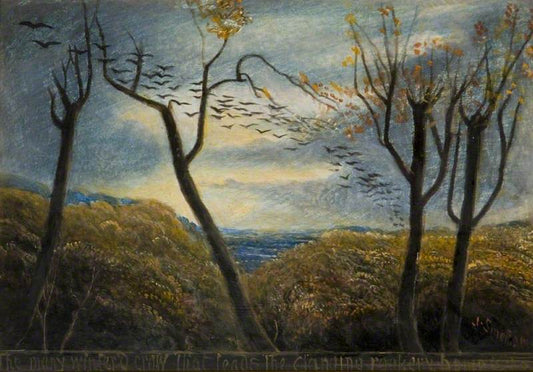 The Many-Wintered Crow, vintage artwork by James Smetham, A3 (16x12") Poster Print