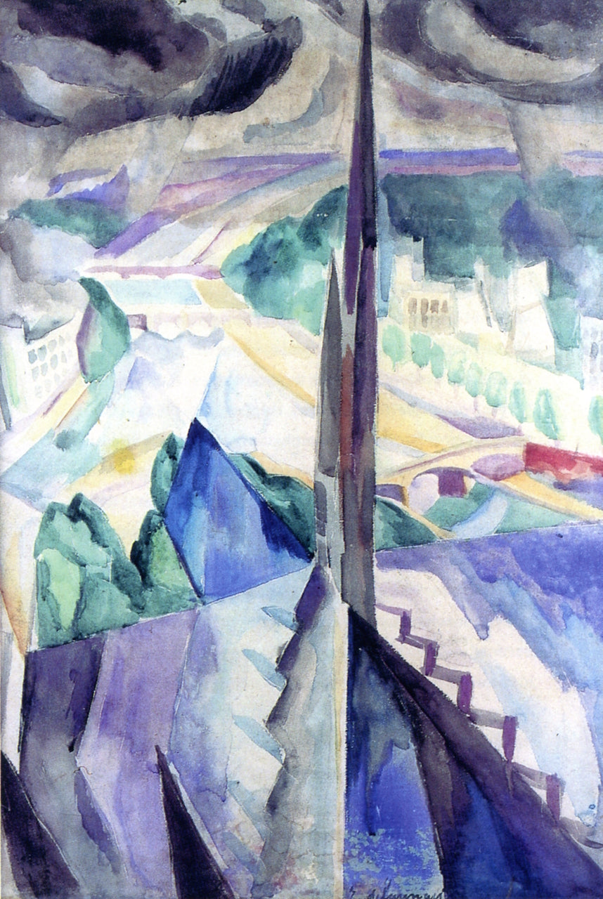 The Spire of Notre-Dame by Robert Delaunay,16x12(A3) Poster