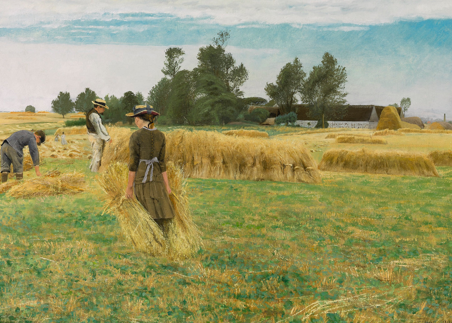 Harvest Time, Ladby by Lauritz Andersen (L.A.) Ring,A3(16x12")Poster