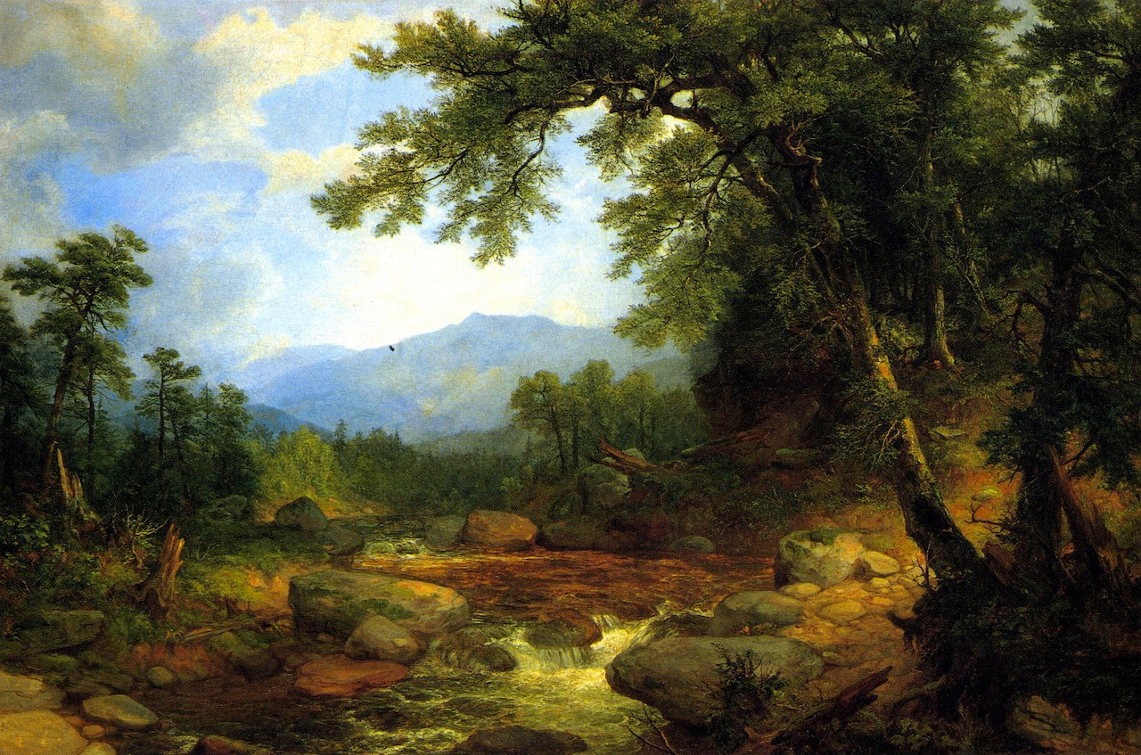 Monument Mountain, Berkshires, vintage artwork by Asher Brown Durand, A3 (16x12") Poster Print
