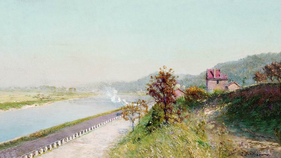 Normandy, vintage artwork by Ivan Pokhitonov, 12x8" (A4) Poster