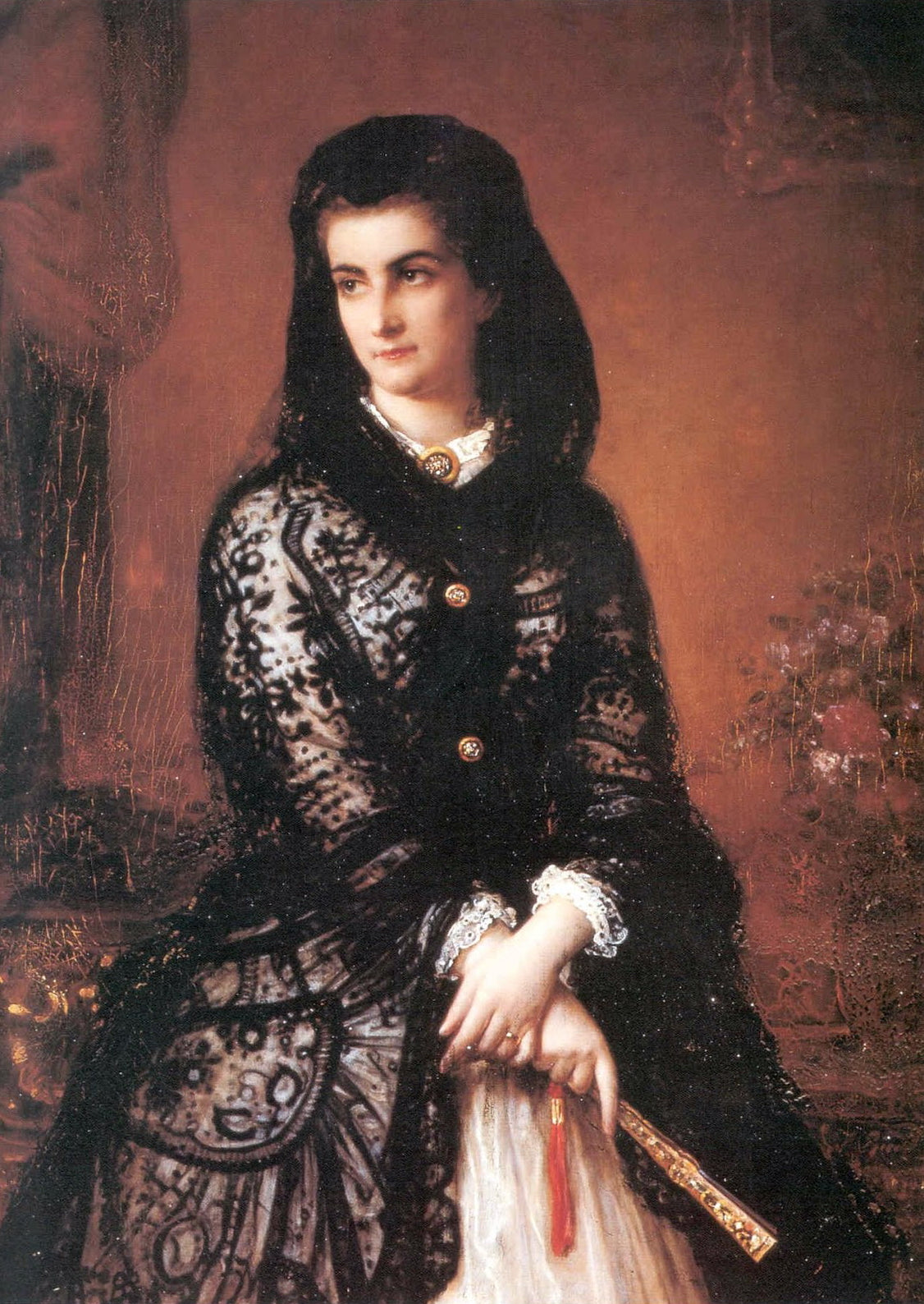 Marie Sophia of Bavaria and Queen of Naples, vintage artwork by August Riedel, A3 (16x12") Poster Print