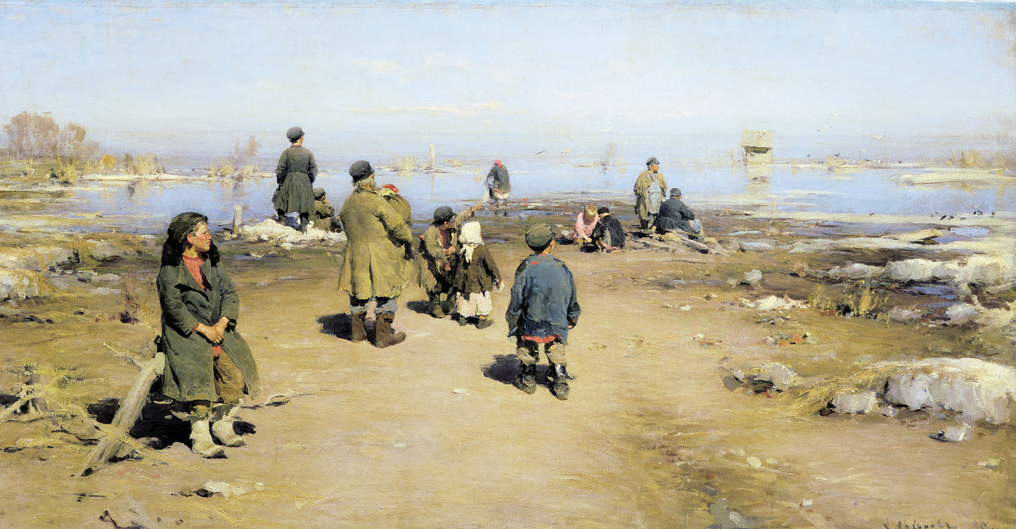 The Ice Has Passed by Abram Efimovich Arkhipov,A3(16x12")Poster