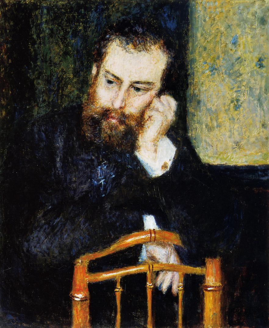 Alfred Sisley, vintage artwork by Pierre Auguste Renoir, 12x8" (A4) Poster