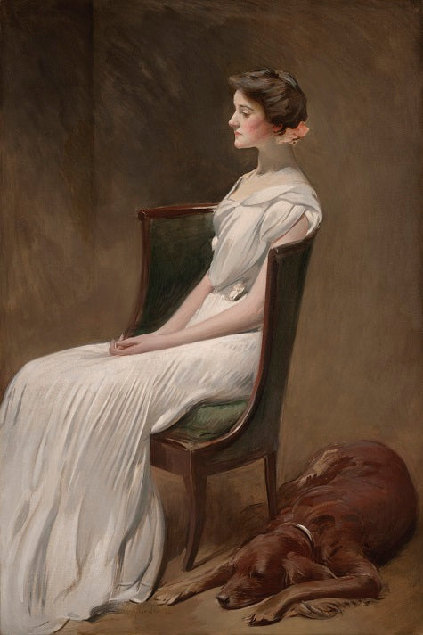 Miss Dorothy Quincy Roosevelt, vintage artwork by John White Alexander, 12x8" (A4) Poster