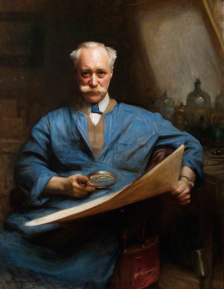 Sir Frank Short, vintage artwork by Arthur Hacker, 12x8" (A4) Poster