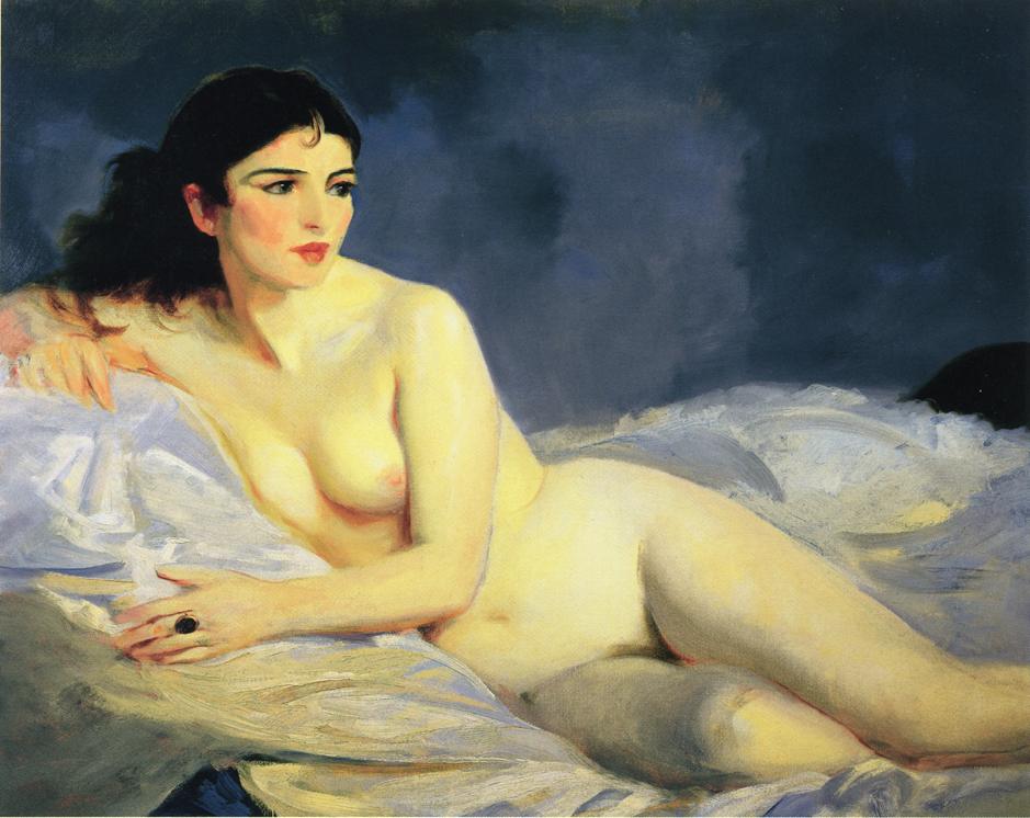 Betalo, Nude, vintage artwork by Robert Henri, 12x8" (A4) Poster