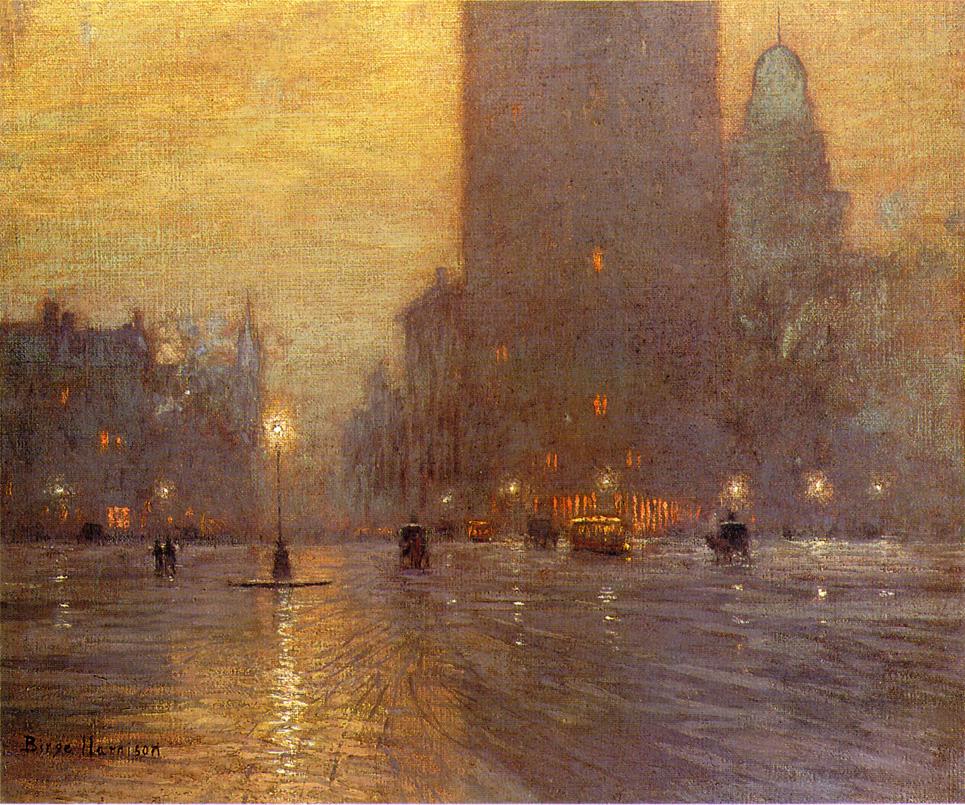 Madison Square by Lowell Birge Harrison,A3(16x12")Poster