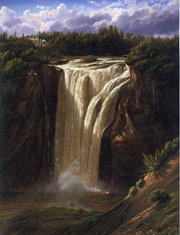 Montmorency Falls, St. Lawrence River, near Quebec, vintage artwork by Ferdinand Richardt, A3 (16x12") Poster Print