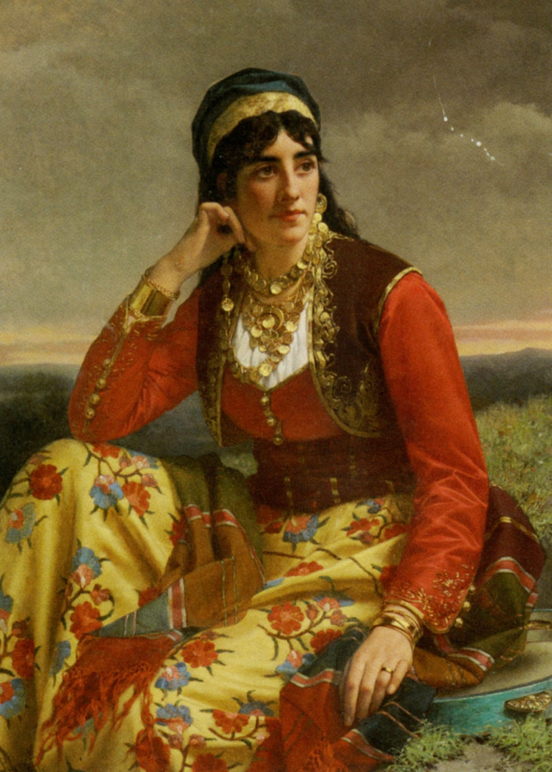 An East European Beauty, vintage artwork by Jan Frederik Pieter Portielje, 12x8" (A4) Poster