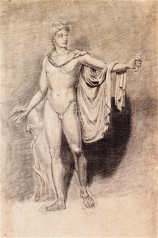 The 'Apollo Belvedere', vintage artwork by Joseph Mallord William Turner, 12x8" (A4) Poster