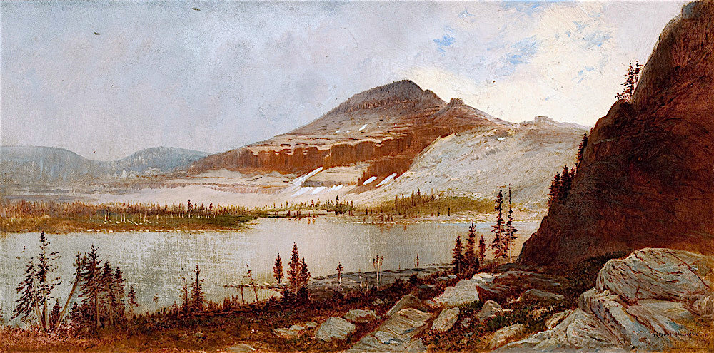 Lake Lal, Uinta Mountains, Utah, vintage artwork by Gilbert Munger, 12x8" (A4) Poster