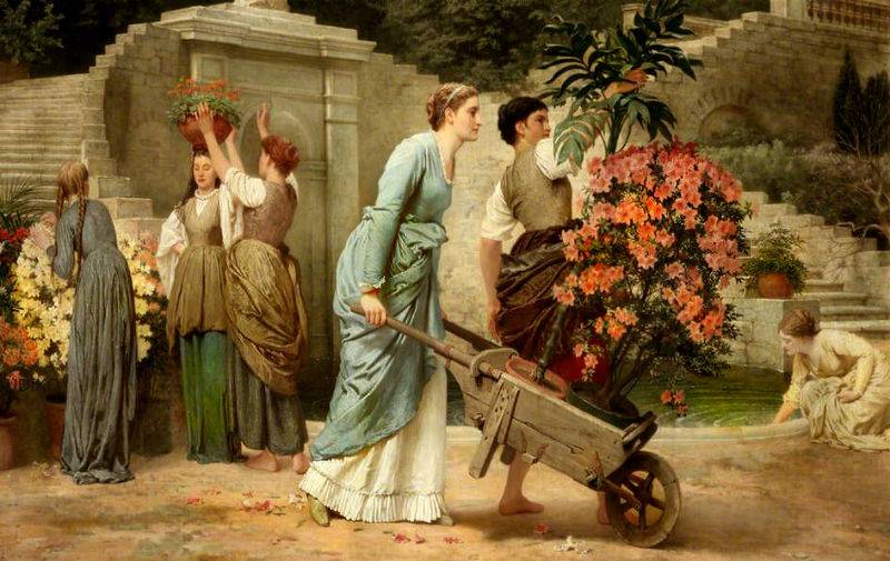 Playing at Work, vintage artwork by Charles Edward Perugini, 12x8" (A4) Poster