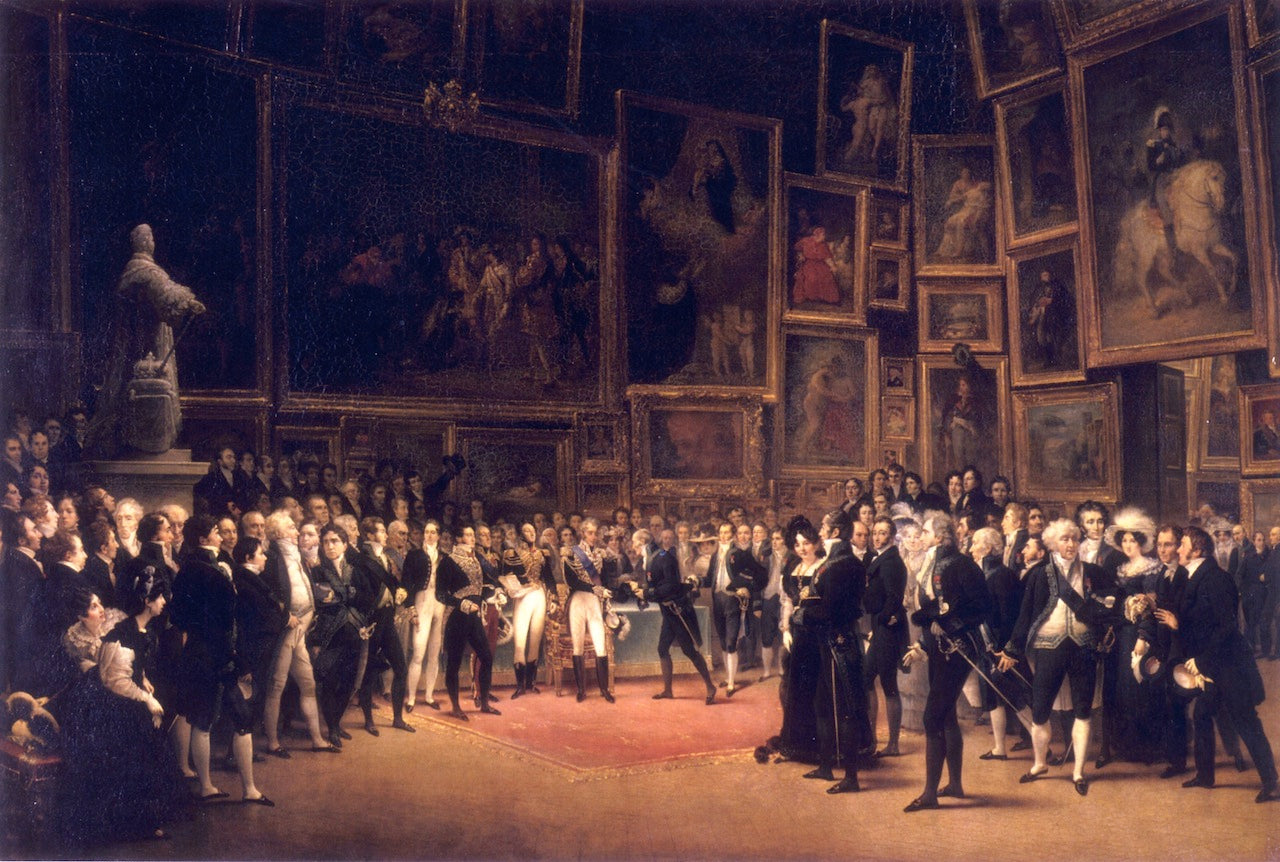 Charles X Distributing Awards at the Salon of 1824, vintage artwork by Jean-Auguste-Dominique Ingres, 12x8" (A4) Poster