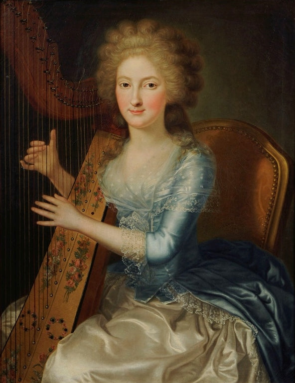 Portrait of Cristina Tapparelli d’Azeglio, vintage artwork by Ludwig Guttenbrunn, 12x8" (A4) Poster