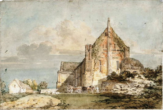 Abbotsbury, Dorset, the Granary, vintage artwork by Joseph Mallord William Turner, 12x8" (A4) Poster