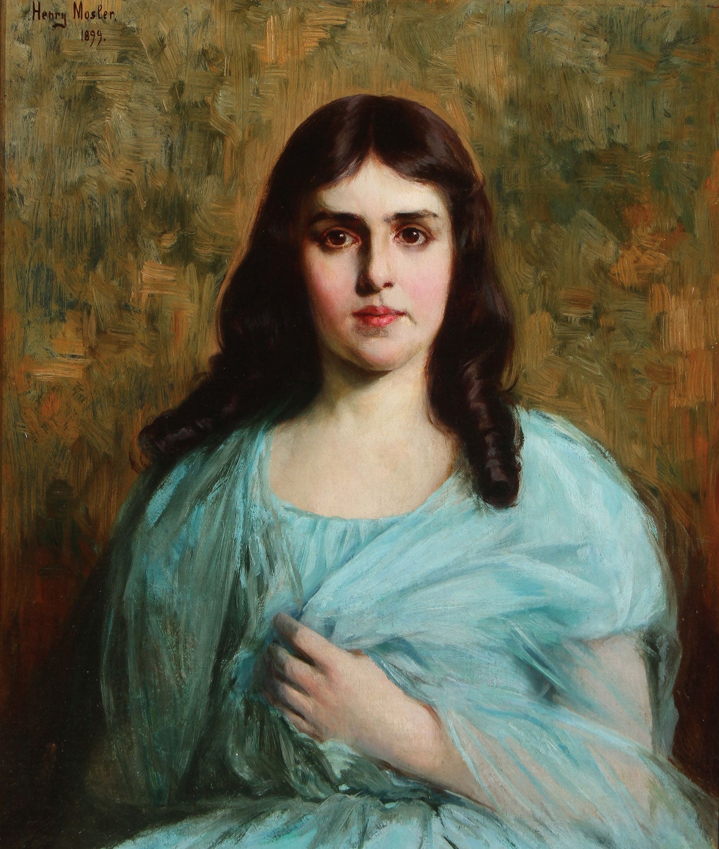 A Beautiful Debutante, vintage artwork by Henry Mosler, 12x8" (A4) Poster