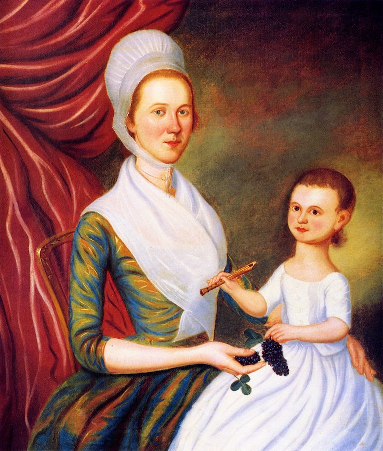 Mrs. Thomas Kell nee Aliceanna Bond, vintage artwork by Charles Peale Polk, 12x8" (A4) Poster