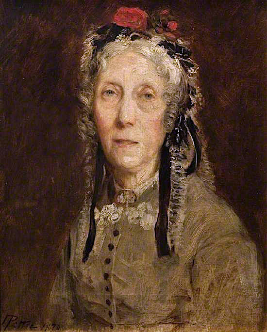 Mrs Bossom, the Artist's Mother, vintage artwork by John Pettie, RA, 12x8" (A4) Poster