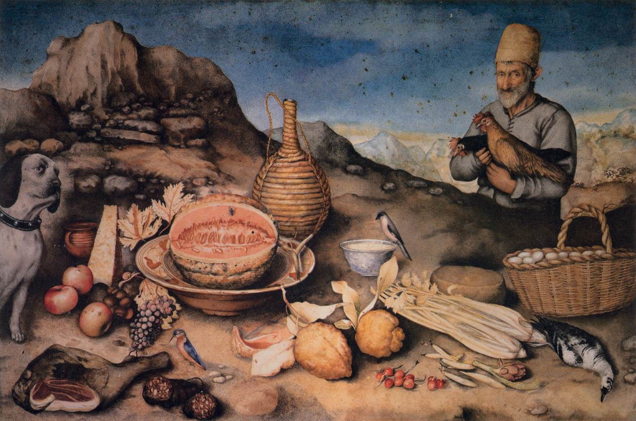 The Old Man of Artimino, vintage artwork by Giovanna Garzoni, 12x8" (A4) Poster