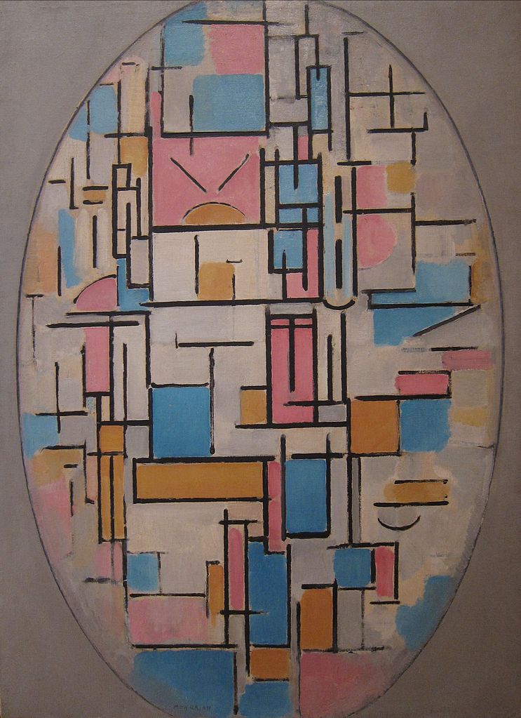 Composition in Oval with Color Planes 1 by Piet Mondriaan,16x12(A3) Poster