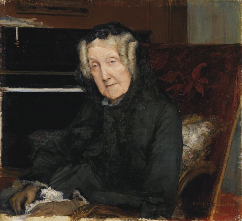 Portrait of Madame Waskiewicz, vintage artwork by Jules Bastien-Lepage, 12x8" (A4) Poster