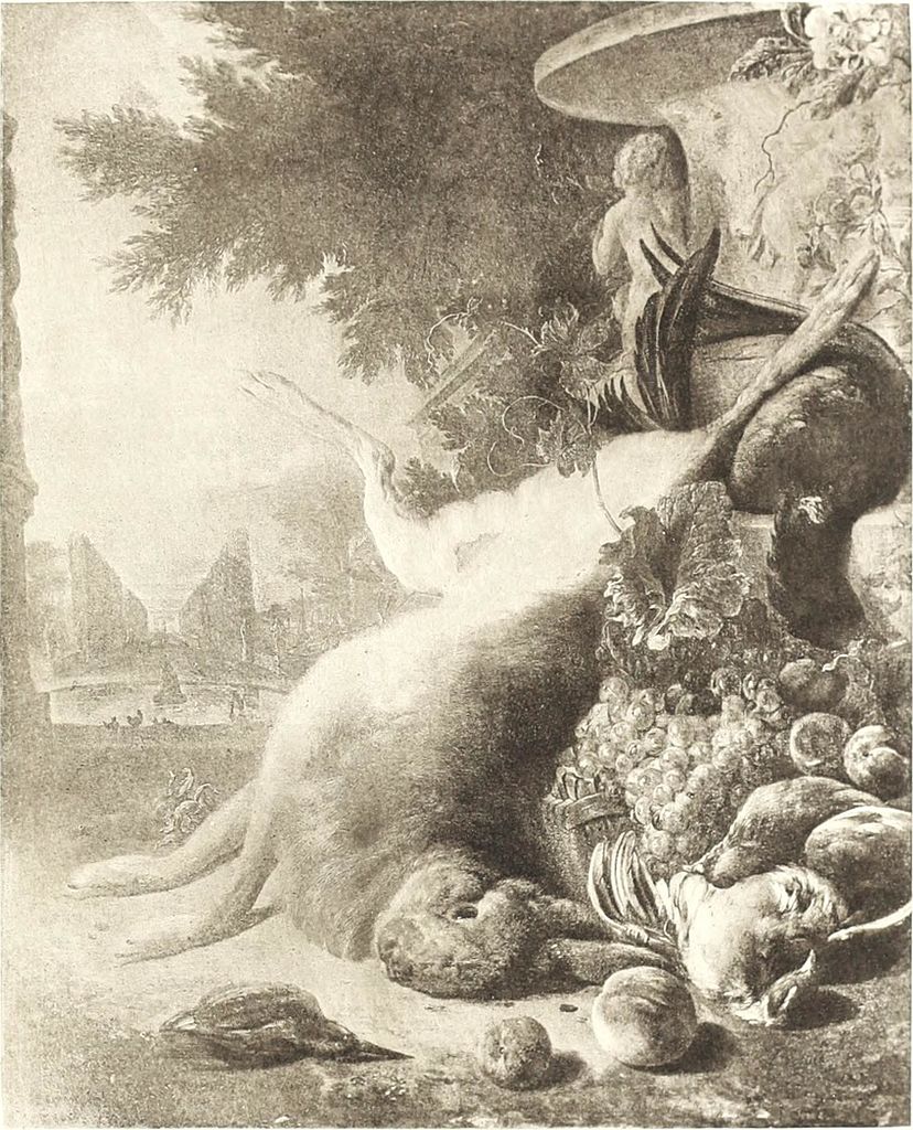 Still Life with Dead Hare, vintage artwork by Jan Baptist Weenix, 12x8" (A4) Poster